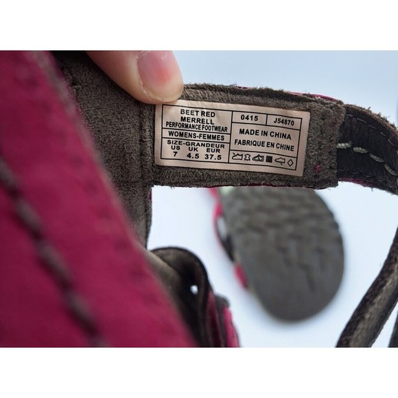 Merrell Continuum Vibram Select Grip Strappy Sandles; Beet Red; Size 7 - Picture 6 of 6